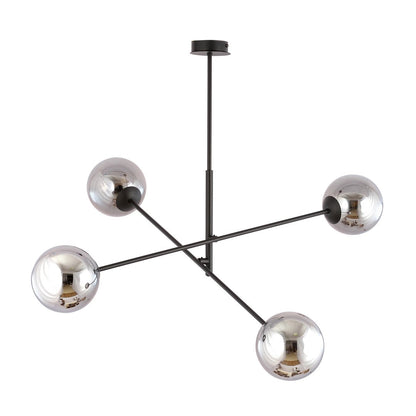 Linear 4 Light Pendant Black & Graphite