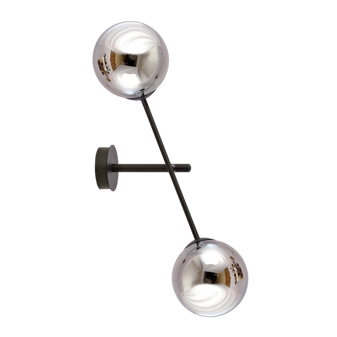 Linear 2 Light Wall Light Black & Graphite