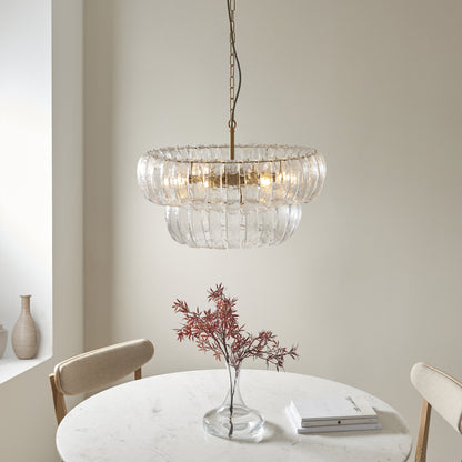Montrose 6 Light Pendant Brushed Aged Brass