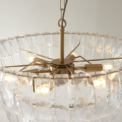 Montrose 6 Light Pendant Brushed Aged Brass