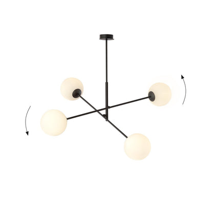 Linear 4 Light Pendant Black & White