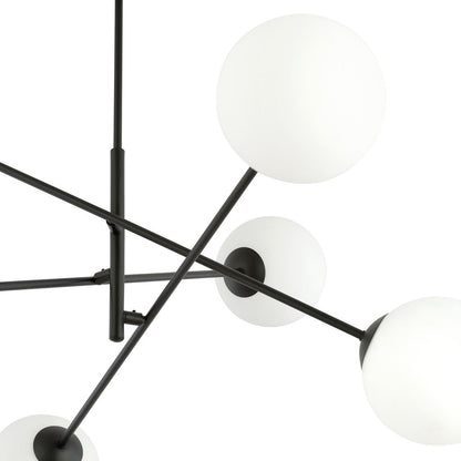 Linear 6 Light Pendant Black & White
