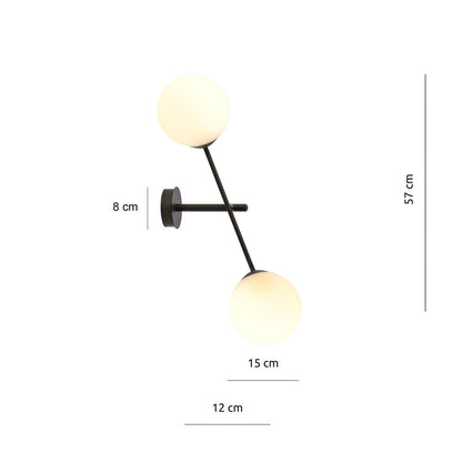 Linear 2 Light Wall Light Black & White