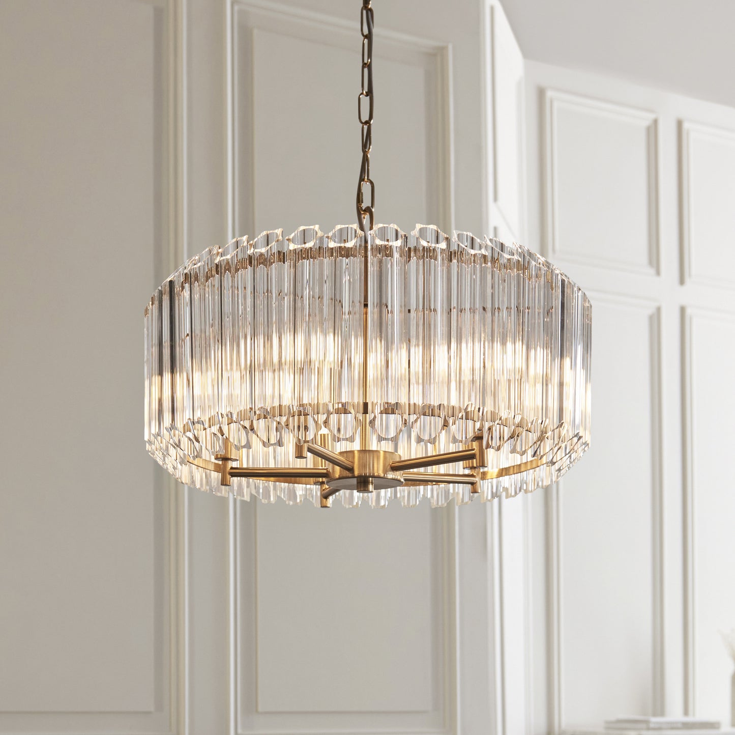 Valentina 5 Light Pendant Brushed Aged Brass