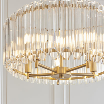 Valentina 5 Light Pendant Brushed Aged Brass