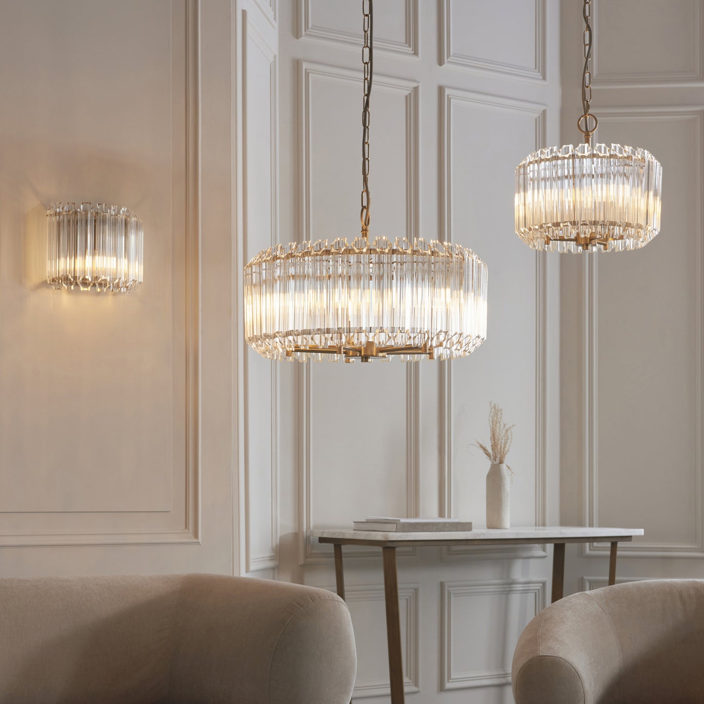 Valentina 5 Light Pendant Brushed Aged Brass
