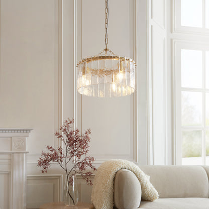 Karine 3 Light Pendant Brushed Aged Brass