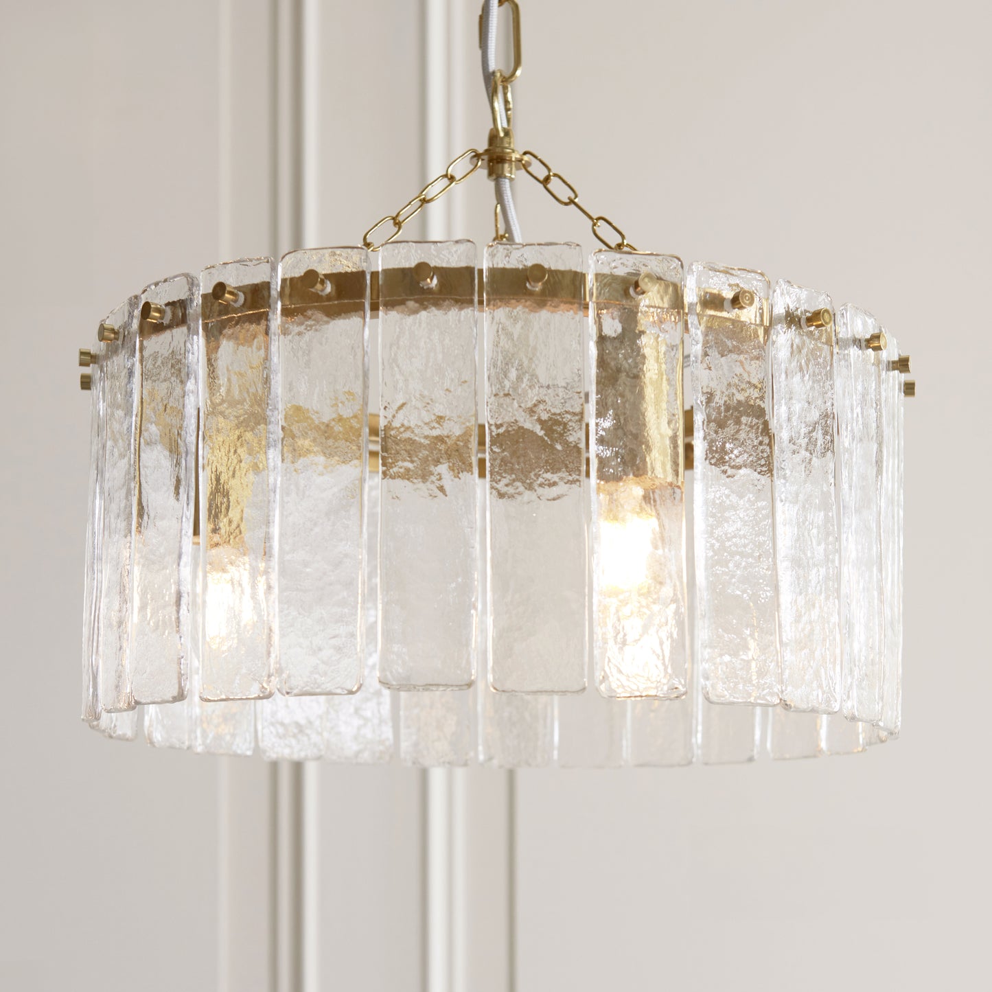 Karine 3 Light Pendant Brushed Aged Brass