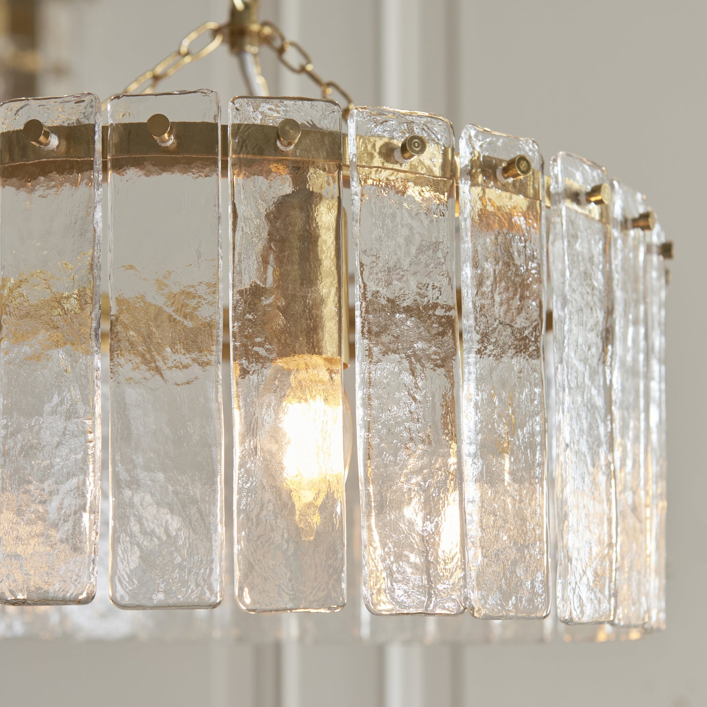 Karine 3 Light Pendant Brushed Aged Brass