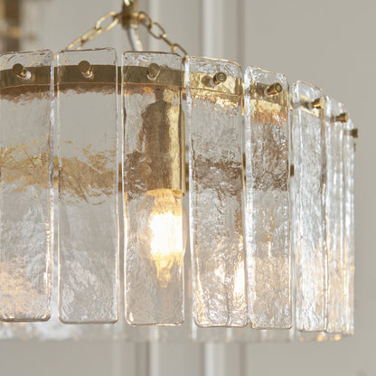Karine 3 Light Pendant Brushed Aged Brass