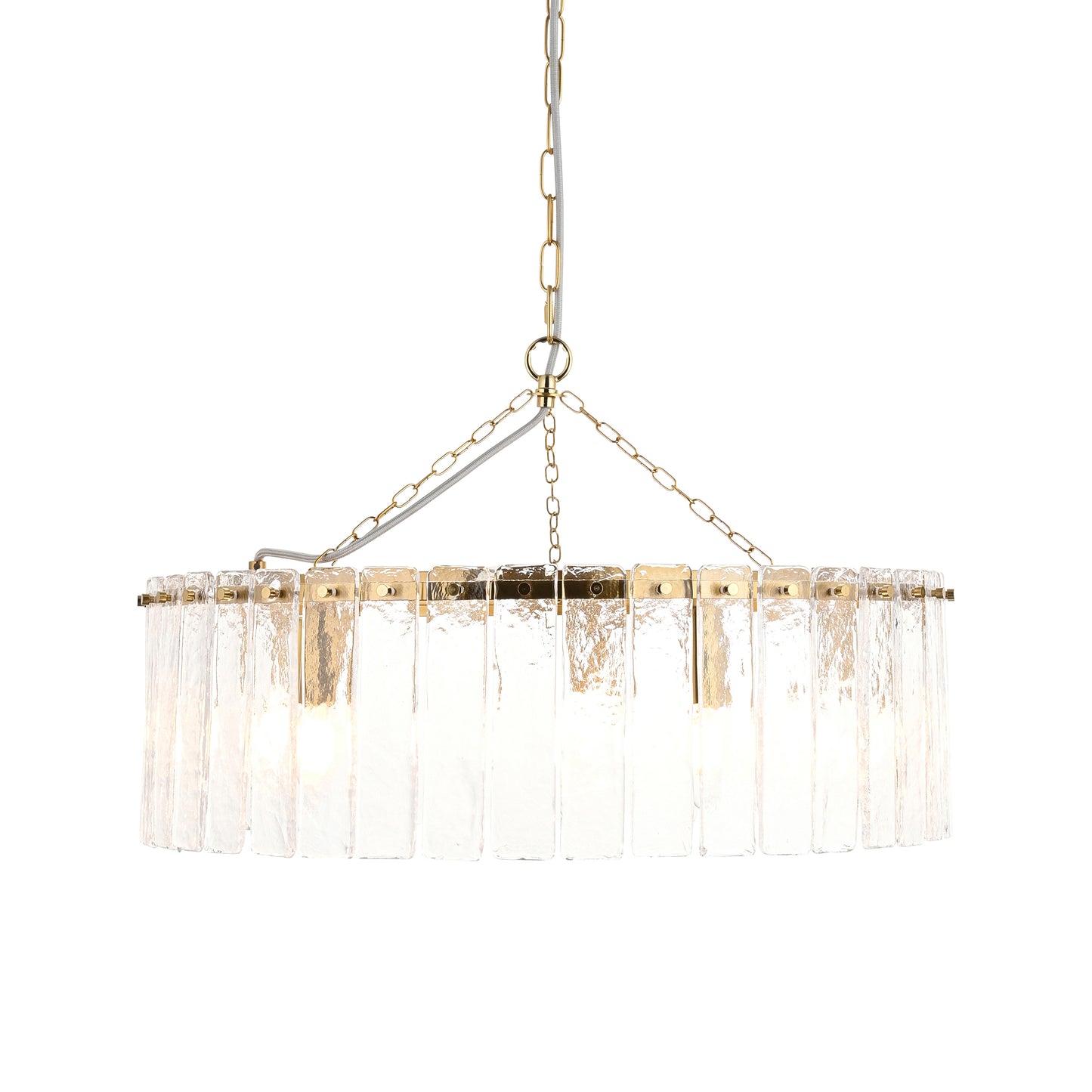 Karine 5 Light Pendant Brushed Aged Brass