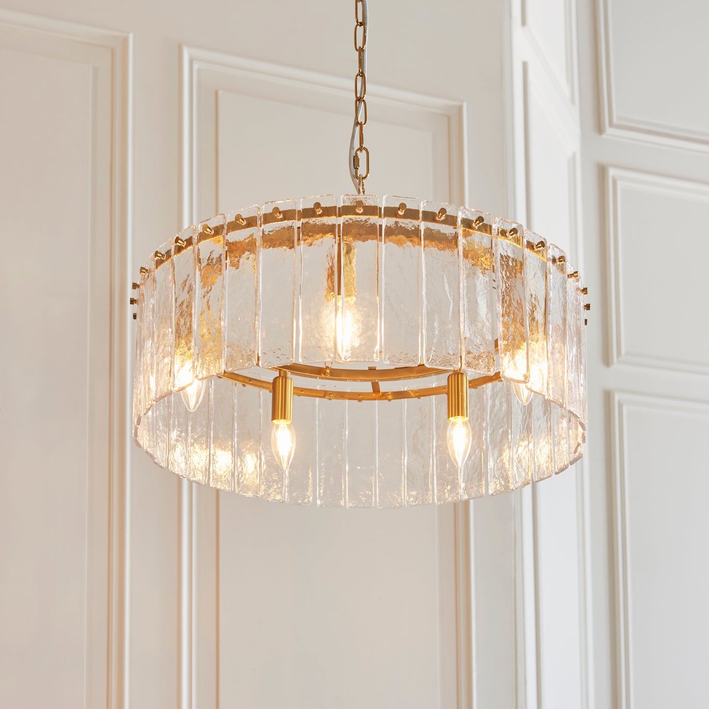 Karine 5 Light Pendant Brushed Aged Brass