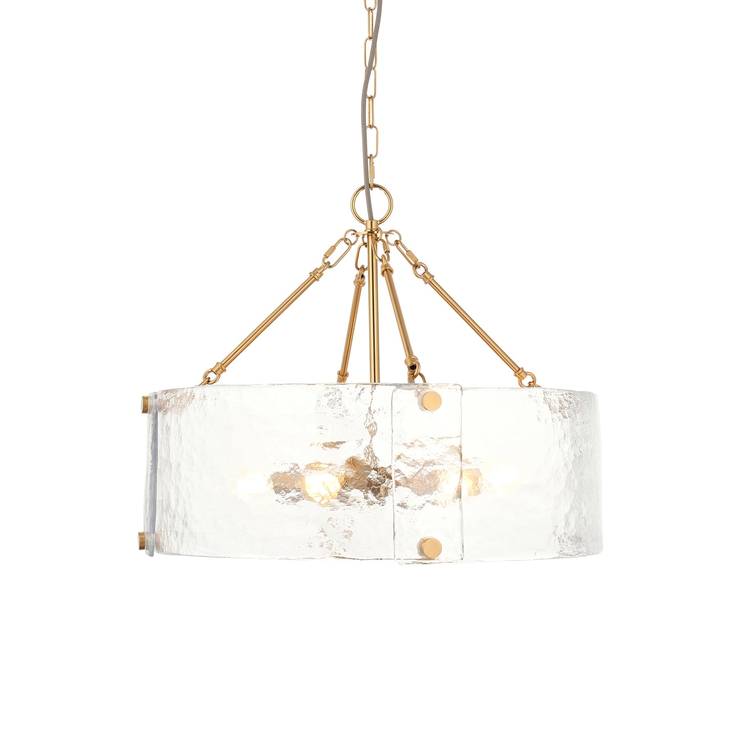 Keller 6 Light Pendant Brushed Aged Brass