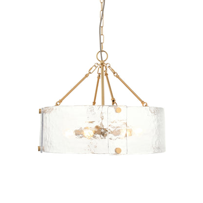 Keller 6 Light Pendant Brushed Aged Brass