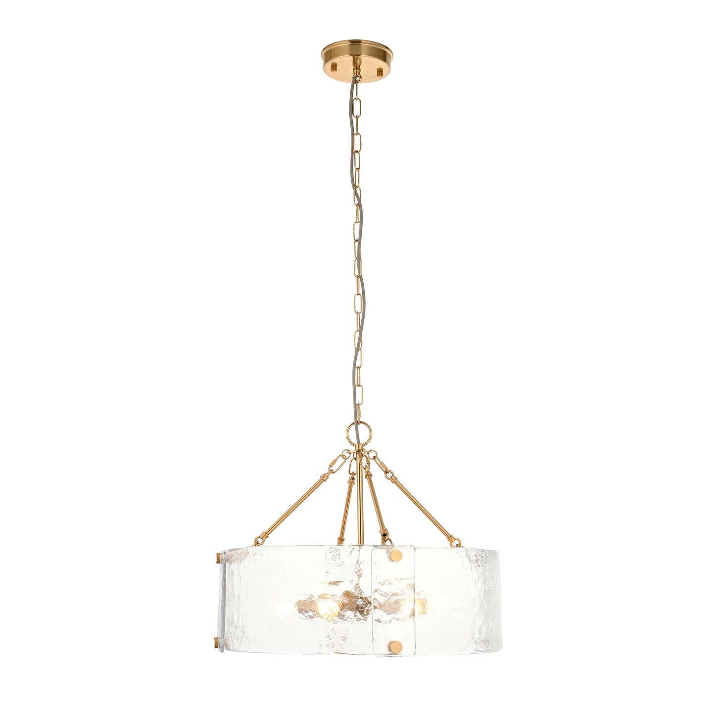 Keller 6 Light Pendant Brushed Aged Brass