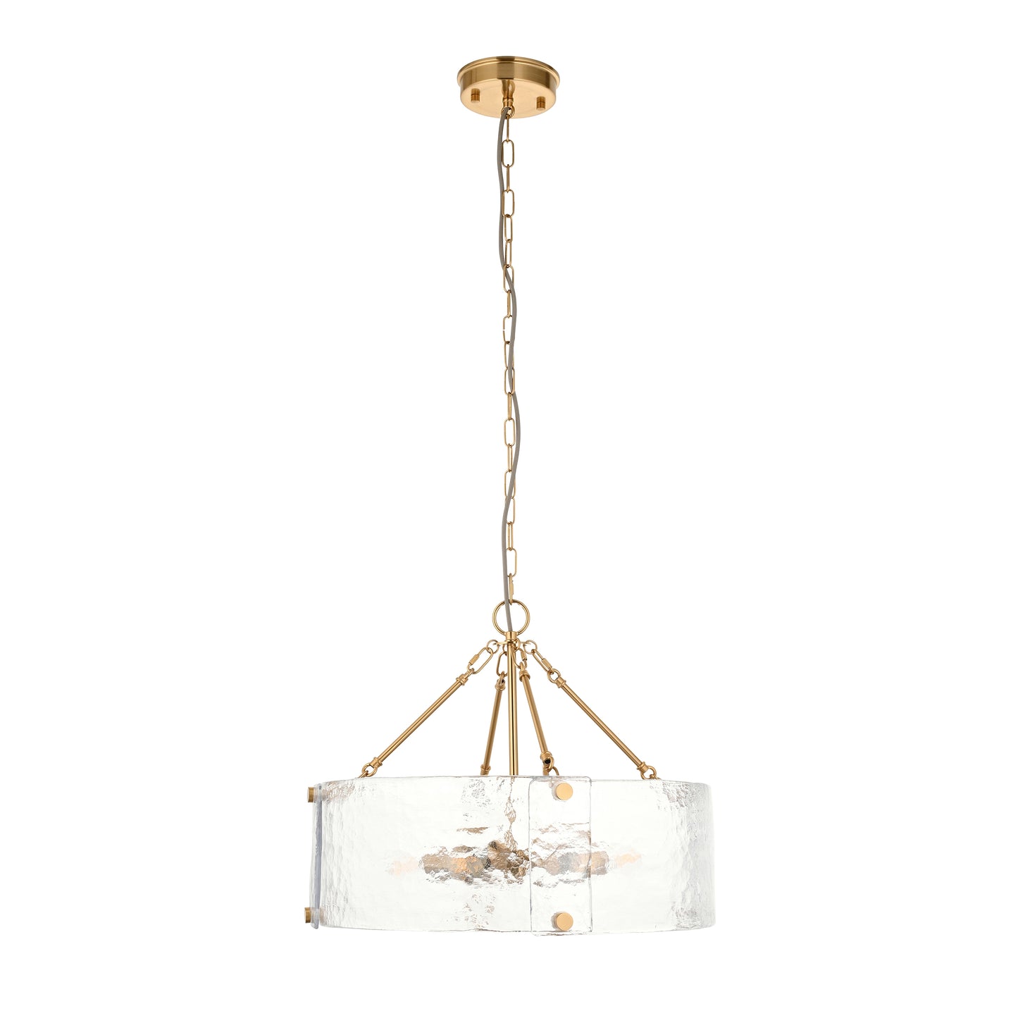 Keller 6 Light Pendant Brushed Aged Brass