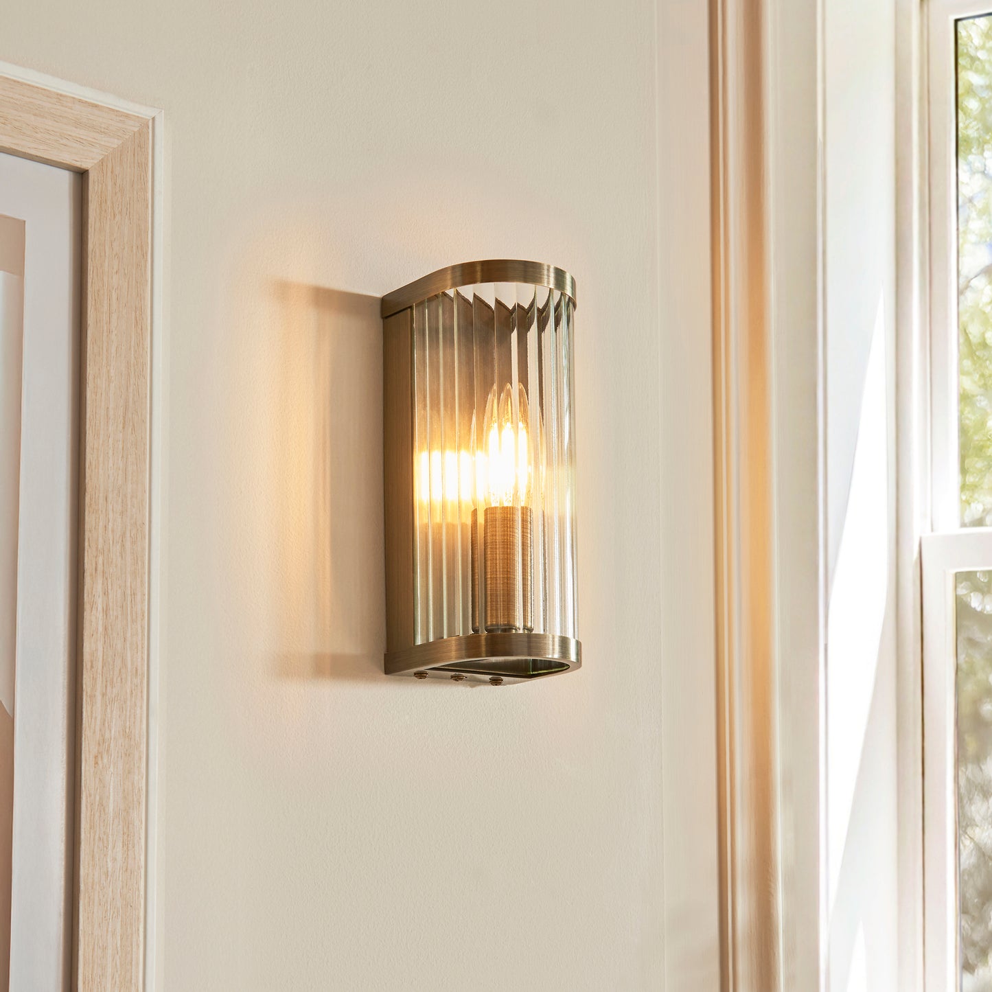 Ridgeton Single Wall Light Antique Brass