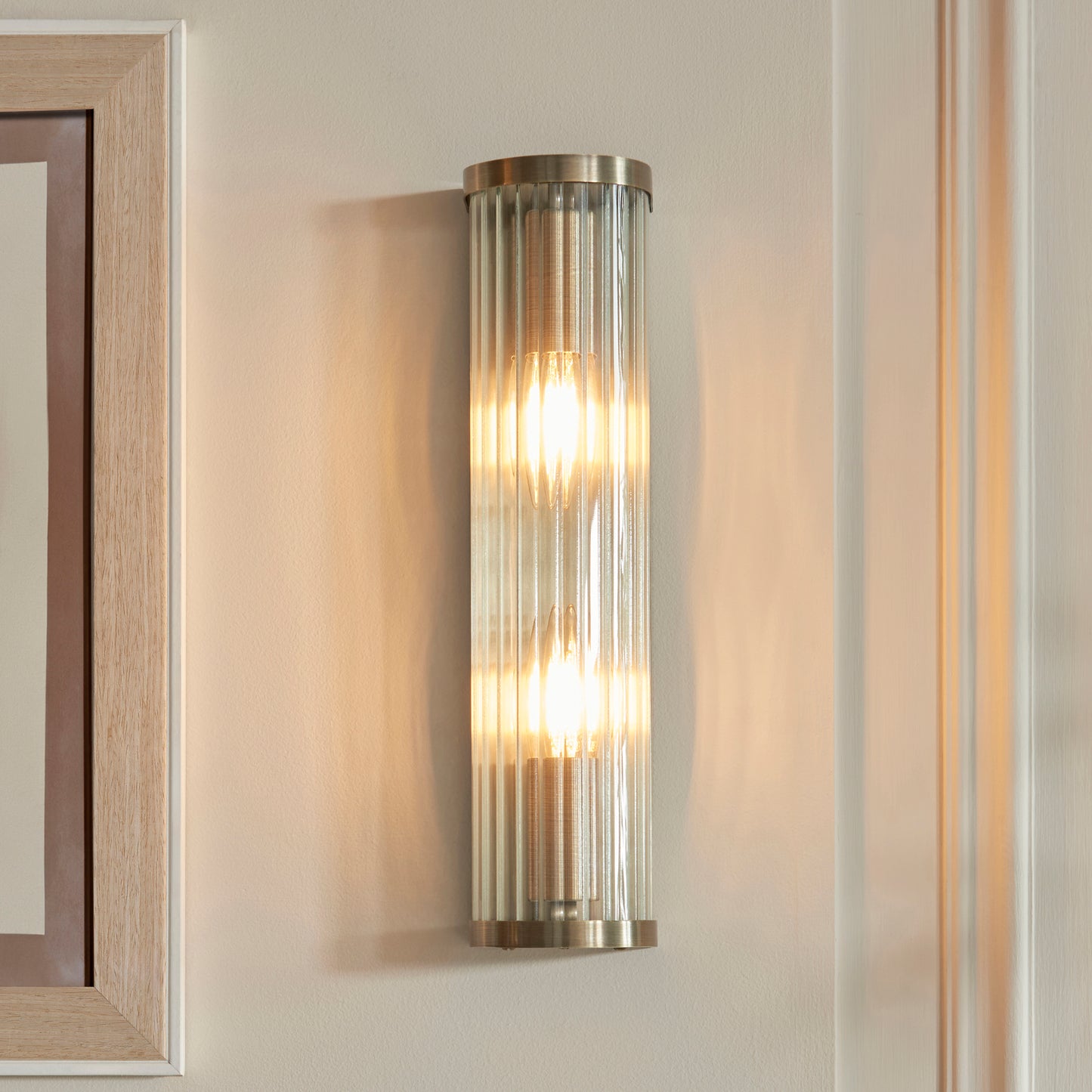 Ridgeton 2 Light Wall Light Antique Brass