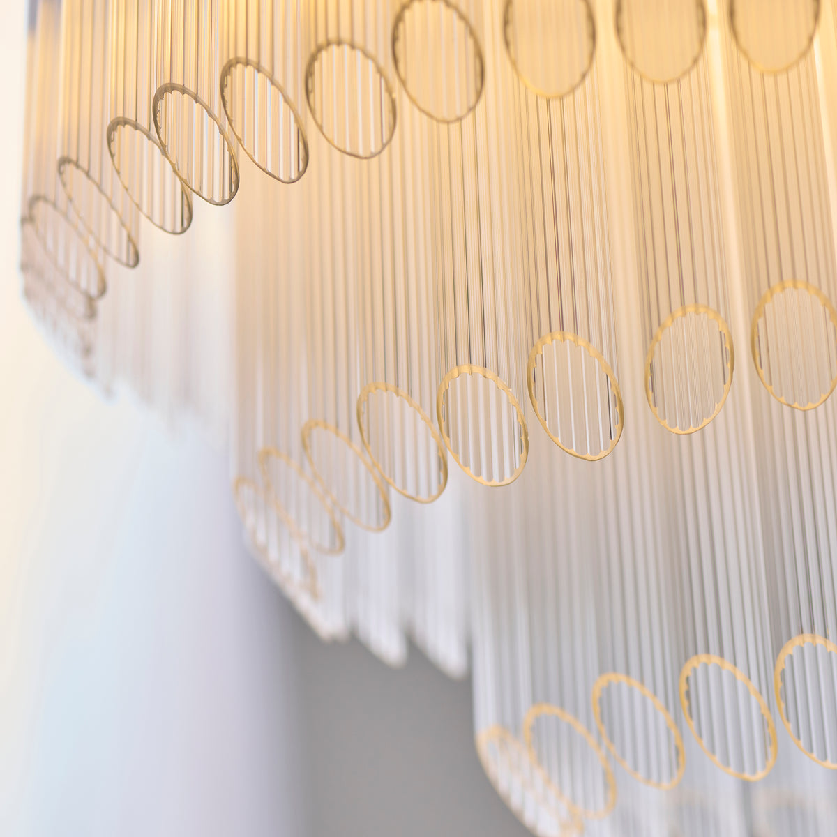 Montpellier 3 Light Aged Brass & Ribbed Glass Pendant light