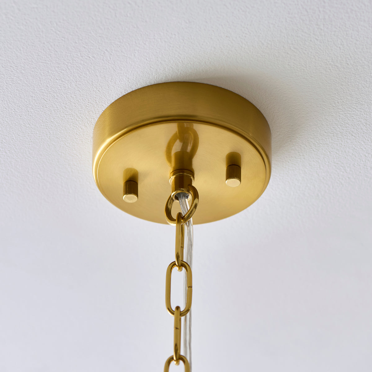 Montpellier 6 Light Aged Brass & Ribbed Glass Pendant Light