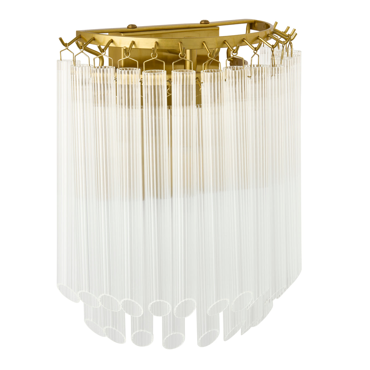 Montpellier Aged Brass & Ribbed Glass Wall Light