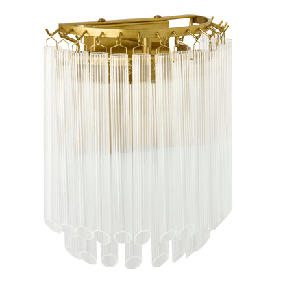 Montpellier Aged Brass & Ribbed Glass Wall Light