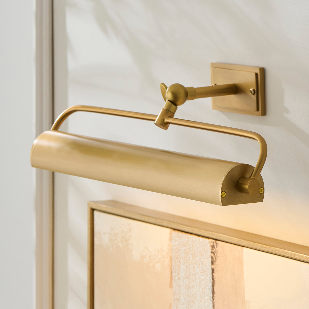 Nantes Warm Brass Rechargeable Picture Light