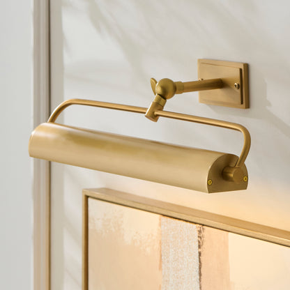 Nantes Warm Brass Rechargeable Picture Light