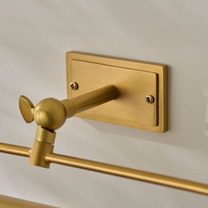 Nantes Warm Brass Rechargeable Picture Light