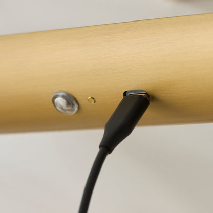 Nantes Warm Brass Rechargeable Picture Light