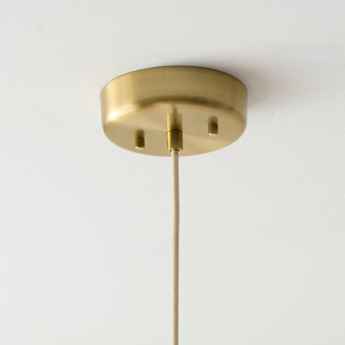 Isabella Aged Brass & White Scalloped Pendant Ceiling Light