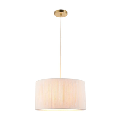 Noah Cream Cotton Cord Pendant Ceiling Light