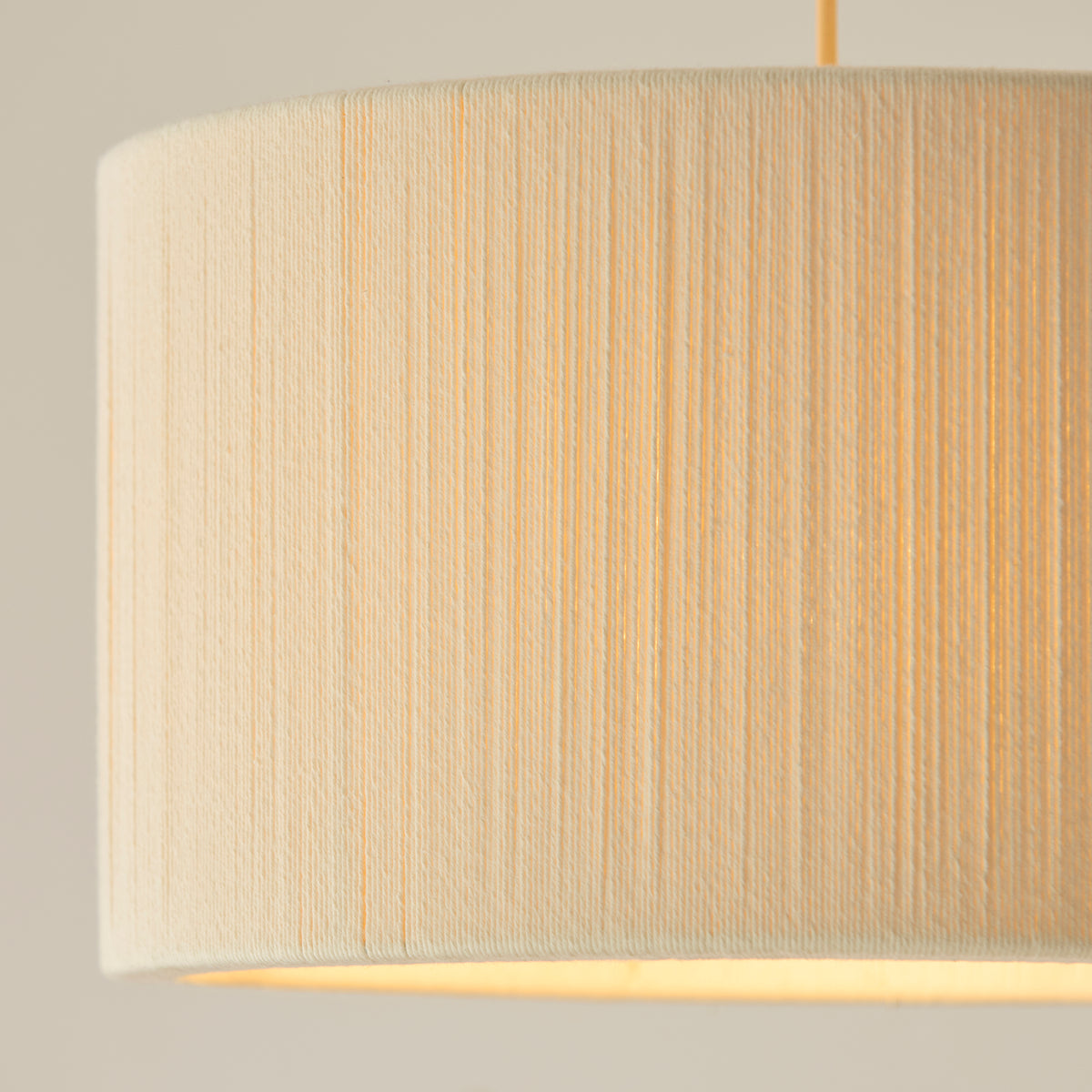 Noah Cream Cotton Cord Pendant Ceiling Light