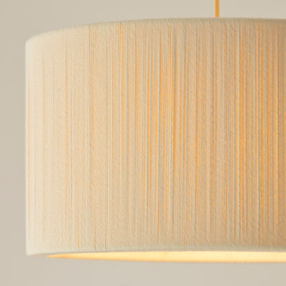Noah Cream Cotton Cord Pendant Ceiling Light