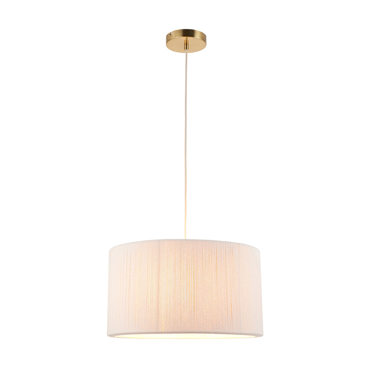 Noah Cream Cotton Cord Pendant Ceiling Light