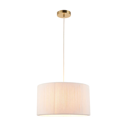 Noah Cream Cotton Cord Pendant Ceiling Light