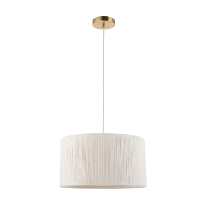 Noah Cream Cotton Cord Pendant Ceiling Light