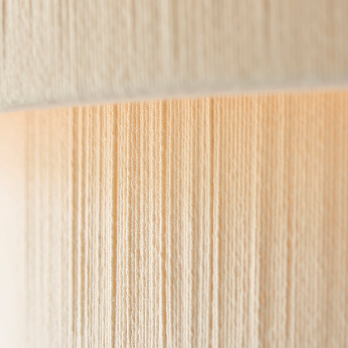 Noah 5 Light Cream Cotton Cord Tiered Pendant Ceiling Light