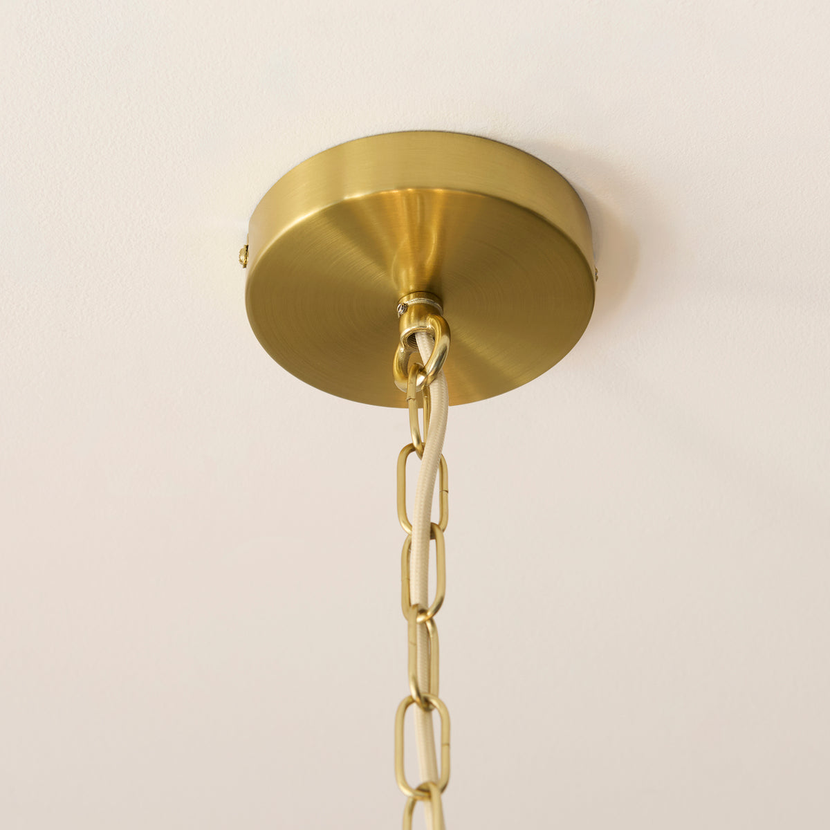 Noah 5 Light Cream Cotton Cord Tiered Pendant Ceiling Light