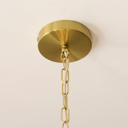 Noah 5 Light Cream Cotton Cord Tiered Pendant Ceiling Light