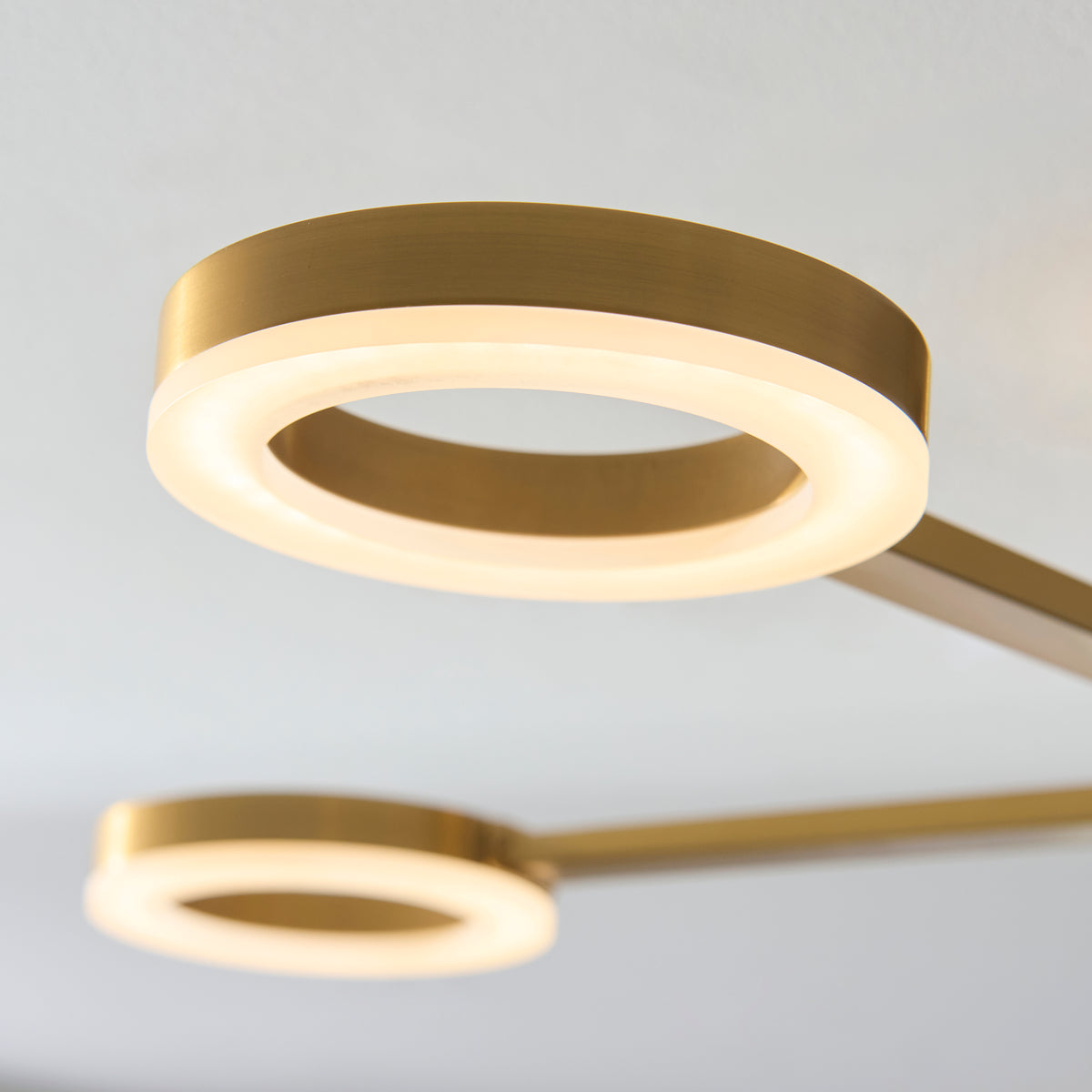Scout 5 Light Warm Brass LED Semi-Flush Ceiling Light