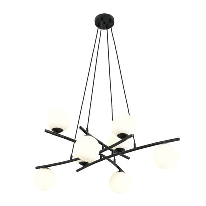 Essa 8 Light Pendant Black & White