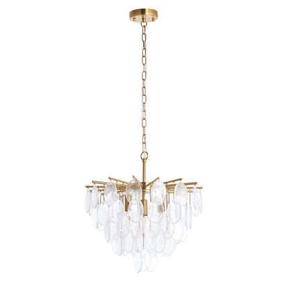 Loretta 3 Light Aged Brass & Bubble Glass Pendant Ceiling Light