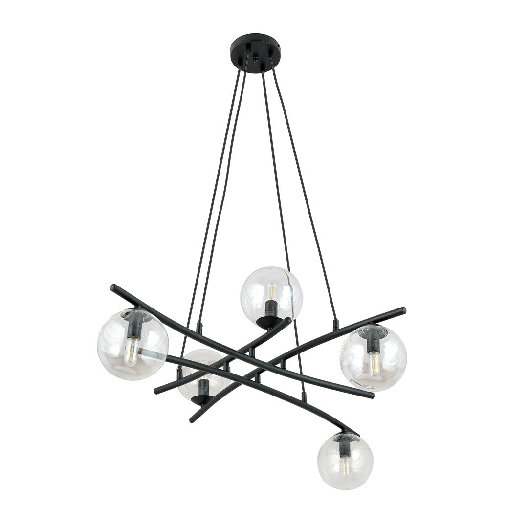 Essa 5 Light Pendant Black