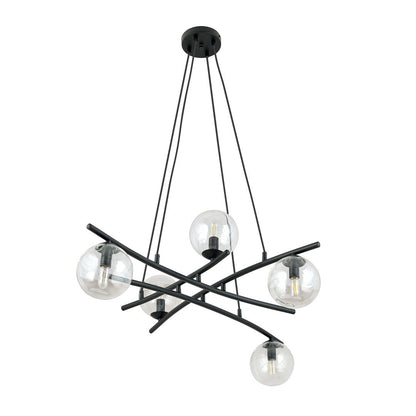 Essa 5 Light Pendant Black