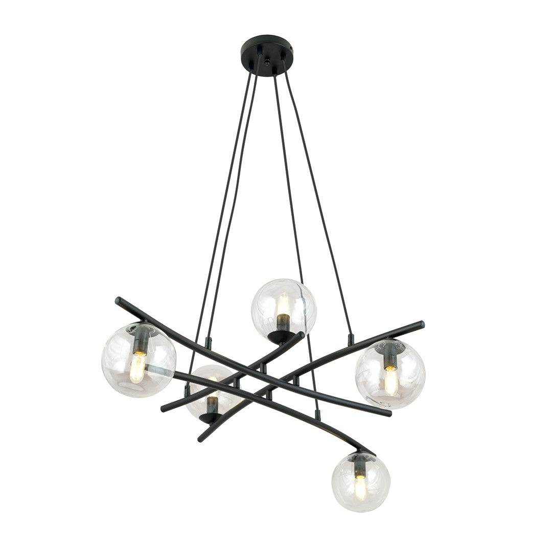 Essa 5 Light Pendant Black
