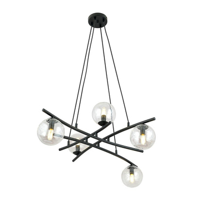 Essa 5 Light Pendant Black