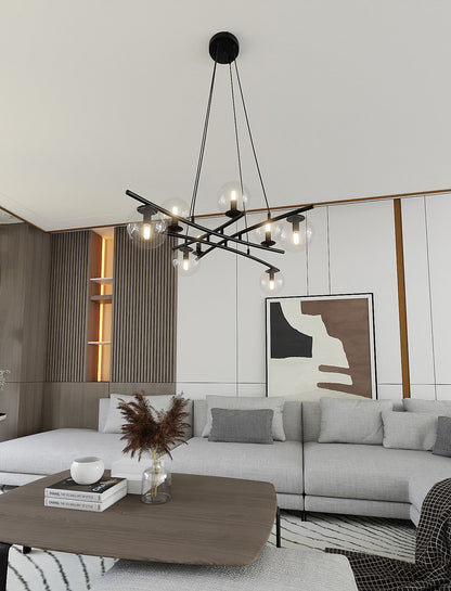 Essa 8 Light Pendant Black