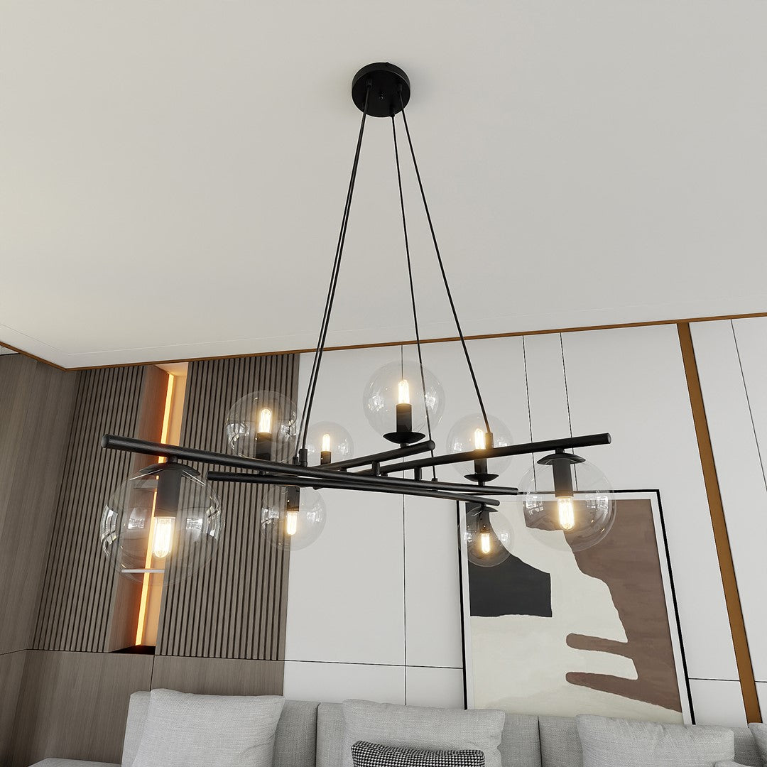 Essa 8 Light Pendant Black
