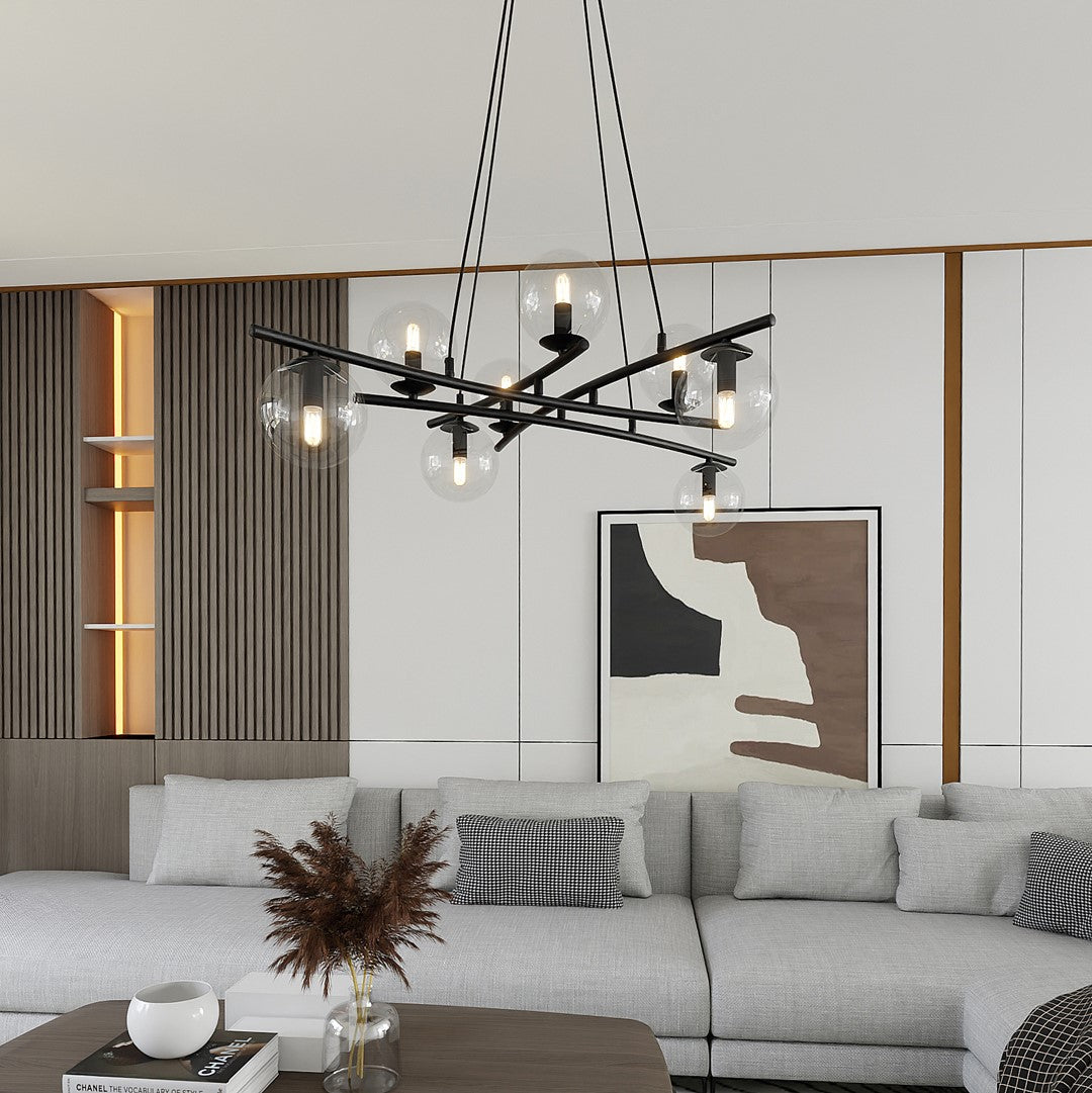Essa 8 Light Pendant Black